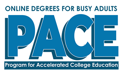PACE logo in blue